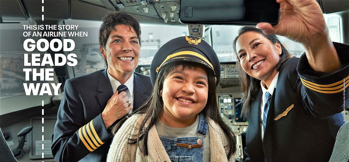 Image: United Airlines has a new branding campaign entitled 'Good Leads The Way.' (photo by United Airlines) (United Way)