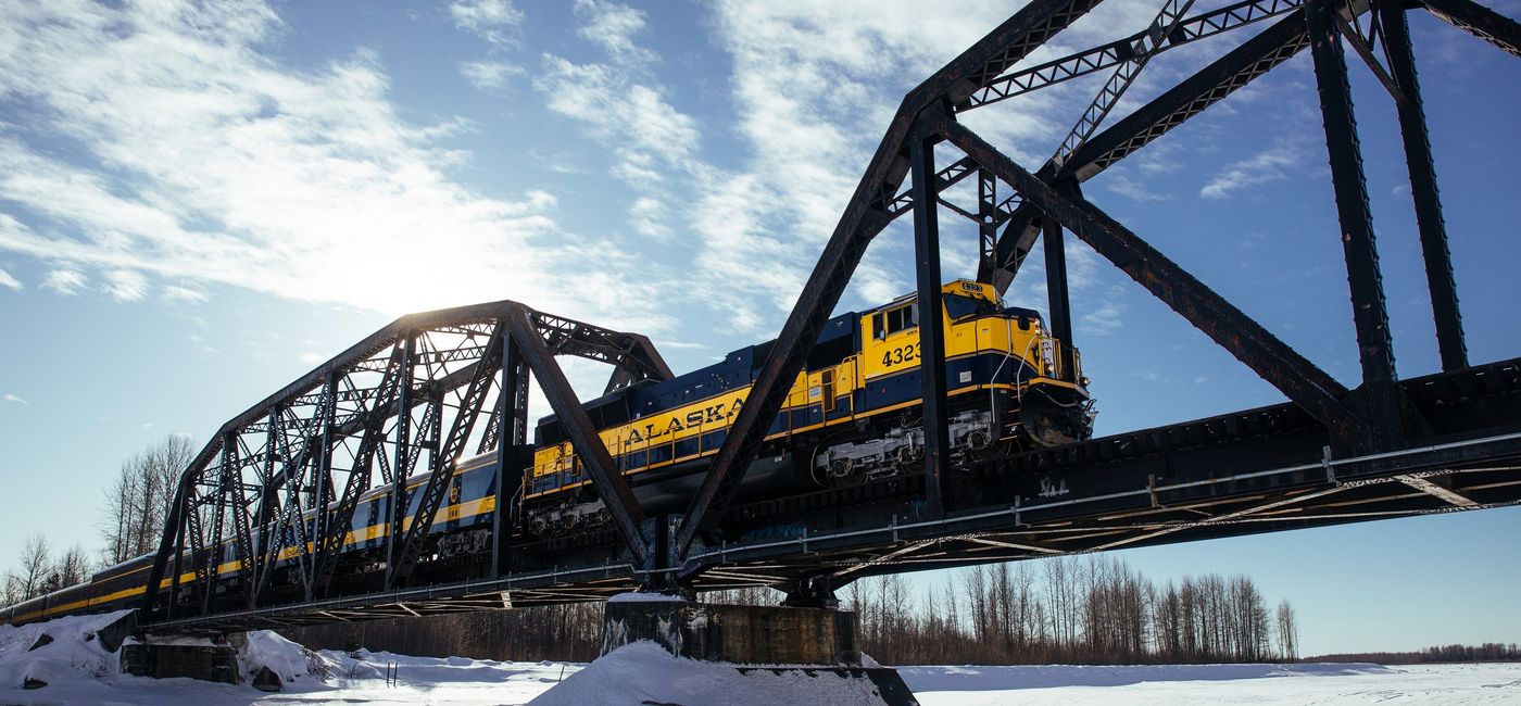 Image: Aurora Winter Train (photo via Alaska Railroad)
