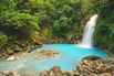 The Rio Celeste waterfall in La Fortuna, Costa Rica