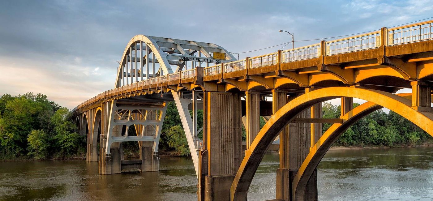 Image: Clients will take a poignant walk across Edmund Pettus Bridge in Selma, Alabama, the sight of the “Bloody Sunday” tragedy of March 7th, 1965. (Photo: Trafalgar)