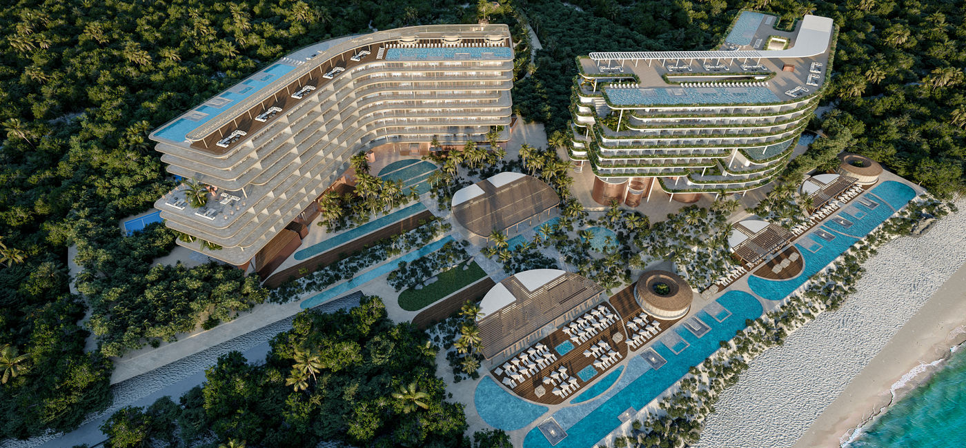 Image: JW Marriott and W Hotel in Costa Mujeres. (photo via Marriott International Media)