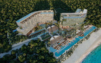 JW Marriott and W Hotel in Costa Mujeres.