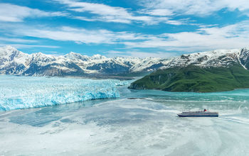 Queen Elizabeth at the Hubbard Glacier