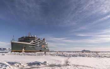 Seabourn Venture naming ceremony in Antarctica.