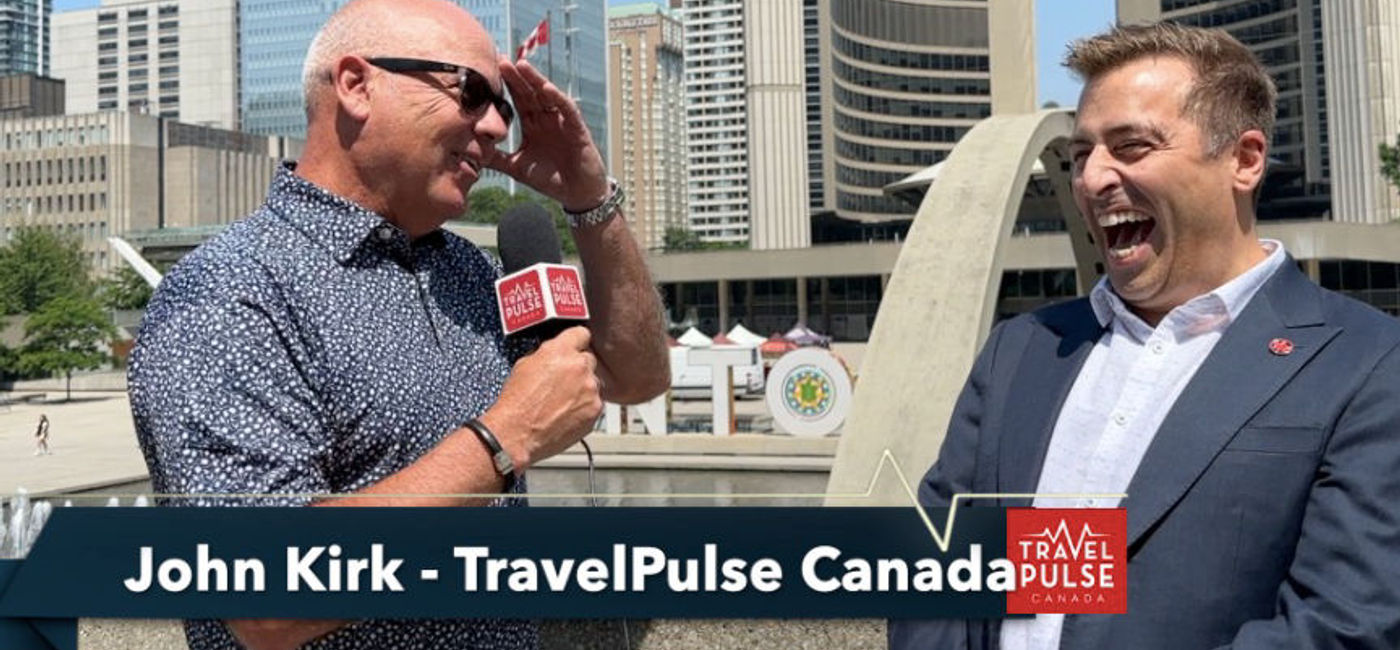 Image: Kirk Talks Travel with Air Canada’s new Managing Director of Sales, North America, Vincent Gauthier-Dore (TravelPulse Canada)