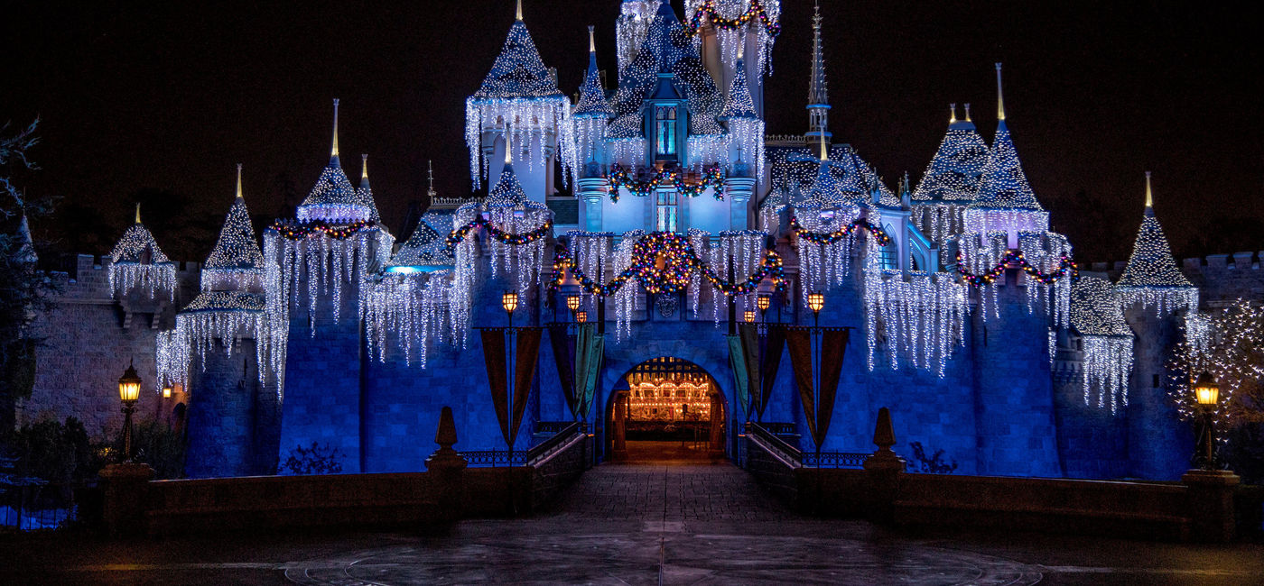 Image: PHOTO: At Disneyland Park, Sleeping Beauty’s Winter Castle shines with the glow of shimmering icicles and twinkling lights, enchanting guests from day to night. (Photo courtesy of Joshua Sudock/Disneyland Resort)
