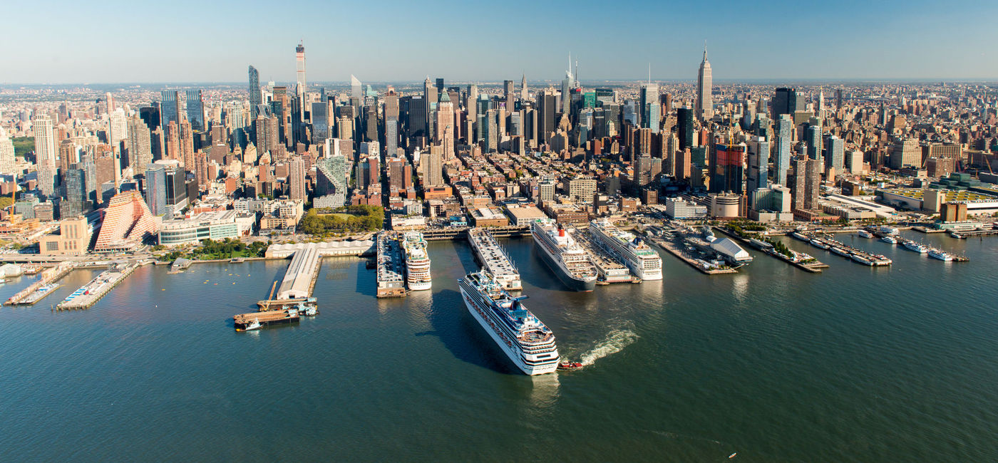 Image: PHOTO: Manhattan Cruise Terminal in New York City. (photo via demerzel21 / iStock / Getty Images Plus)
