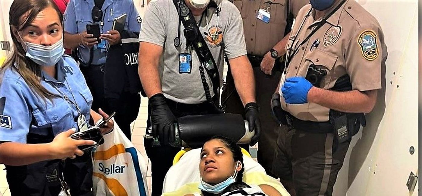 Image: A woman gave birth last week at Miami International Airport (MIA). (Twitter, Miami International Airport)
