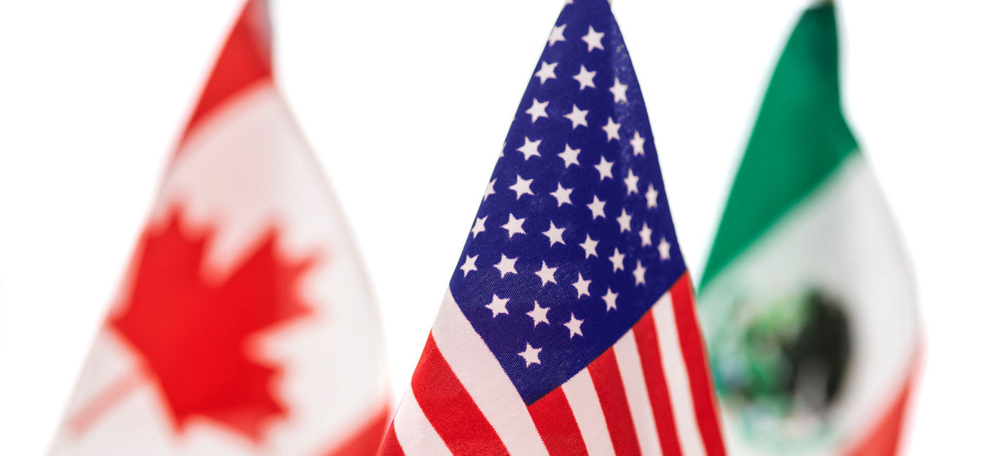 Image: Flags of the U.S., Canada and Mexico. (Photo via iStock/Getty Images Plus/cmannphoto)