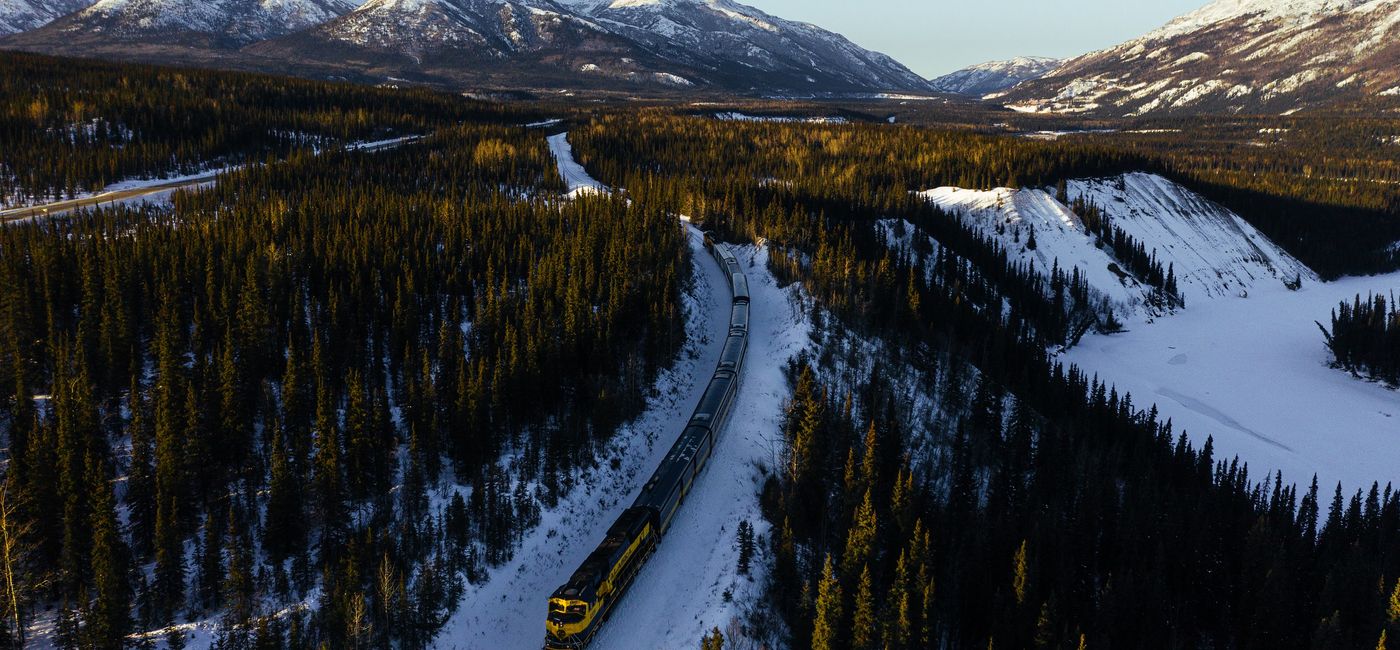 Image: Aurora Winter Train (photo via Alaska Railroad)