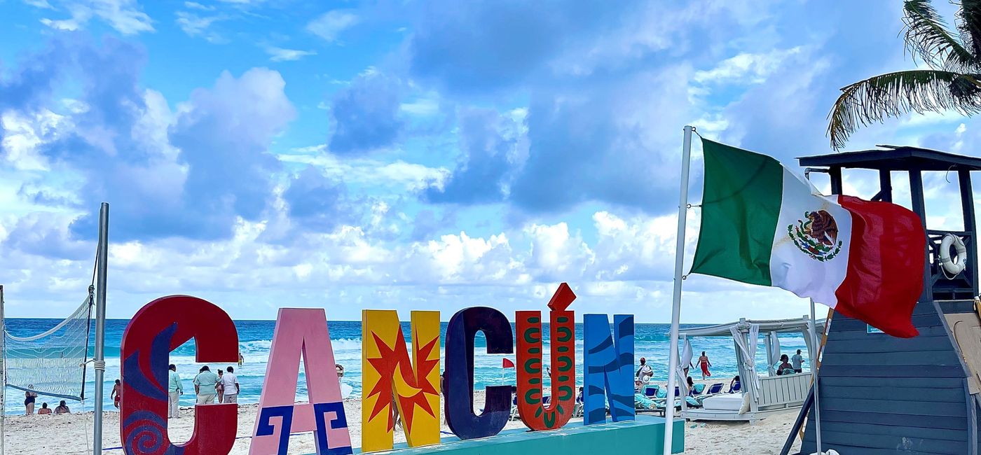 Image: Cancun sign at Wyndham Alltra Cancun. (photo by Codie Liermann)