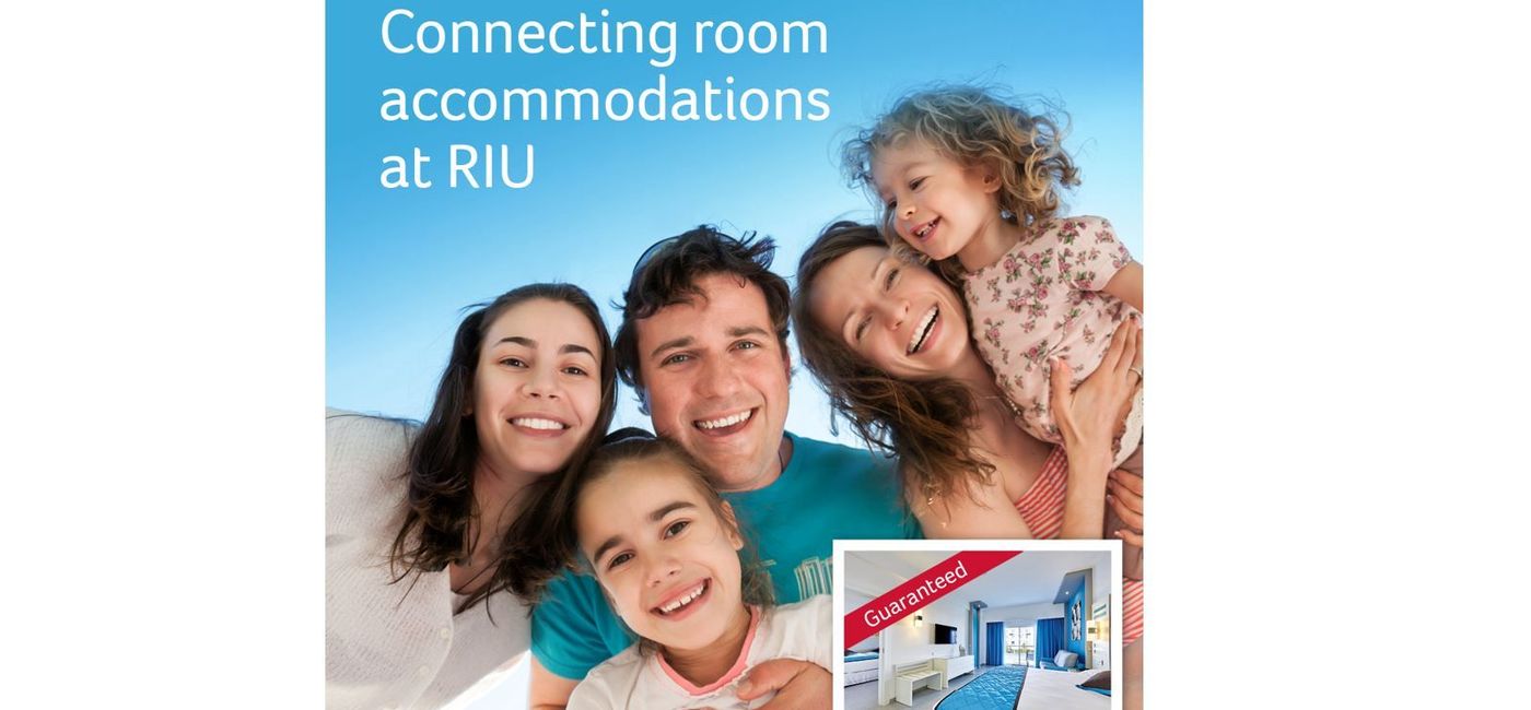 Image: RIU now guarantees connecting rooms. (photo via RIU Hotels & Resorts)