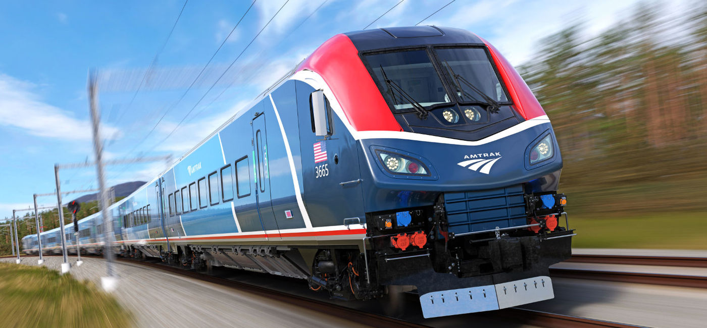 Image: The new Amtrak Airo series trains. (photo via Amtrak Media)