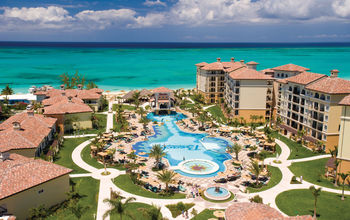 Aerial shot of Beaches Turks and Caicos