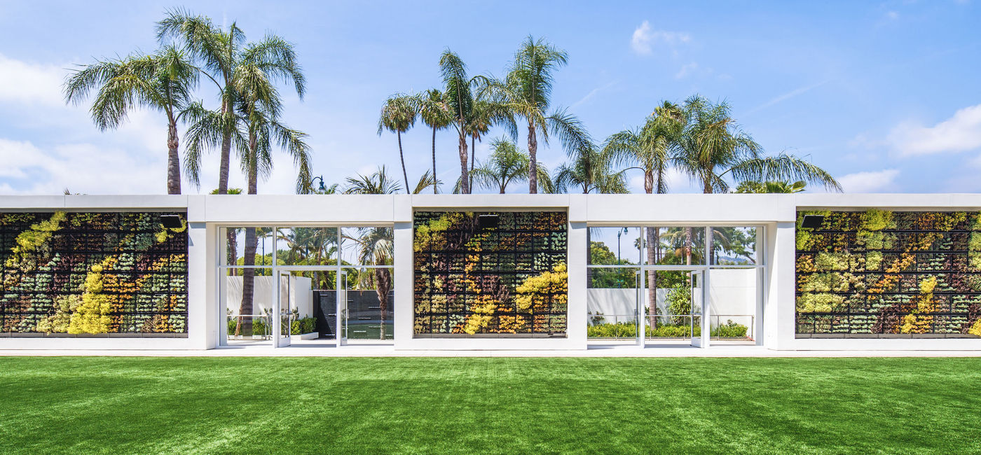 Image: PHOTO: A living wall of succulents enhances the Wilshire Garden's unique aesthetic. (photo via The Beverly Hilton)
