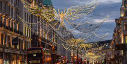 Regent Street, Christmas, holidays, lights, displays, decorations, London, U.K., England, Britain, Europe