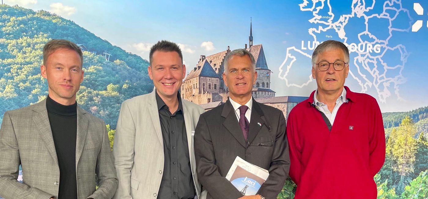 Image: Sebastian Reddeker et Patrick Even de Visit Luxembourg, Paul Steinmetz Consul général du Luxembourg (Visit Luxembourg)