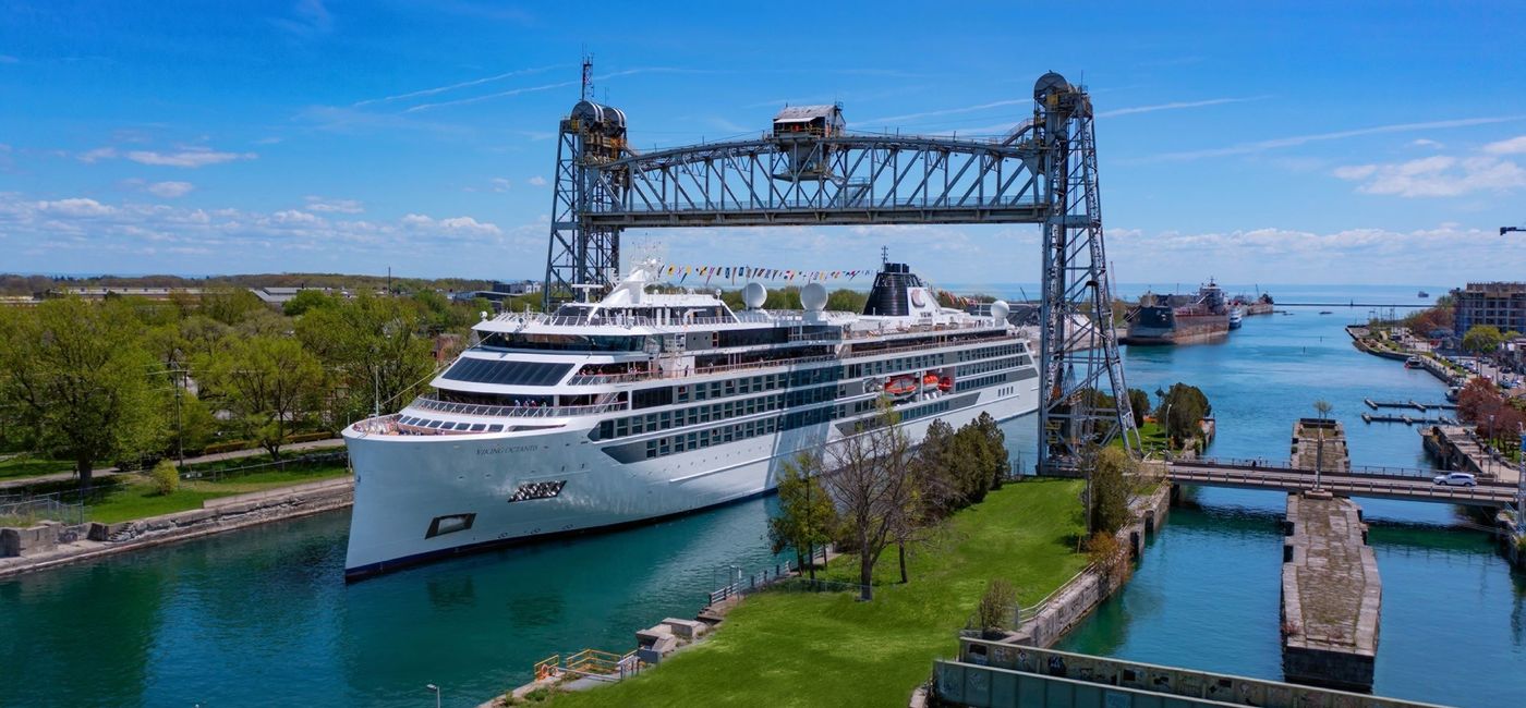 Image: Viking Octanis passing through the Welland Canal, Great Lakes, North America. (photo courtesy of Viking)