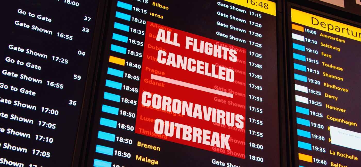 Image: All flights canceled due to Coronavirus outbreak. (photo via MarioGuti / iStock / Getty Images Plus)