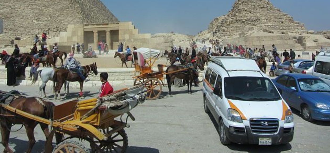 Image: PHOTO: Giza, Egypt's legendary ancient pyramids. (photo by David Cogswell)