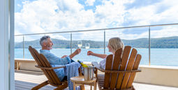 A couple enjoying a scenic cruise 