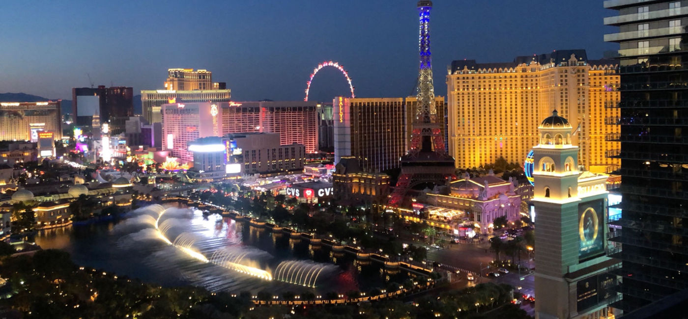 Image: Las Vegas Strip viewed from The Cosmopolitan. (photo by Patrick Clarke)