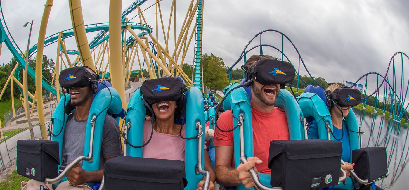 Image: PHOTO: SeaWorld’s new virtual reality roller coaster, the Kraken. (photo courtesy of SeaWorld) (SeaWorld Parks & Entertainment)