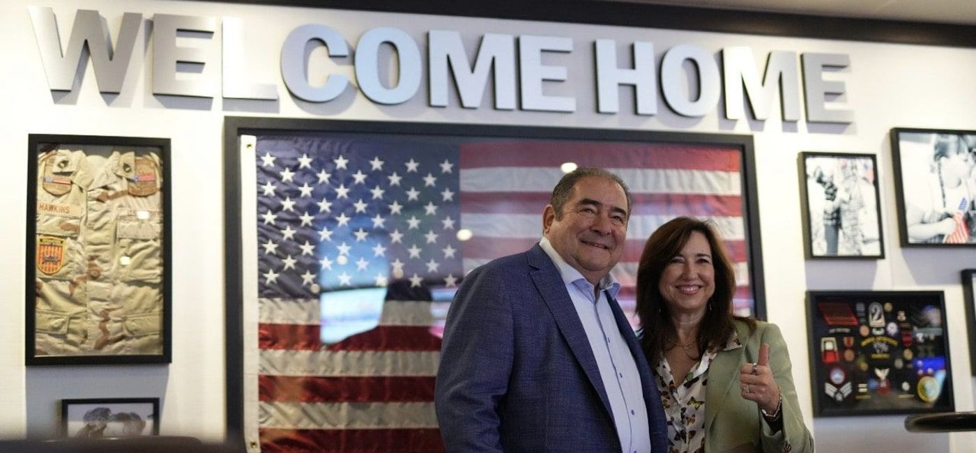 Image: Carnival Cruise Line President Christine Duffy and Chief Culinary Officer Emeril Lagasse visited the ship in Barcelona, before she set sail. (Carnival Cruise Line President Christine Duffy and Chief Culinary Officer Emeril Lagasse visit)