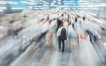 business man, airport, passengers, crowds, blurry