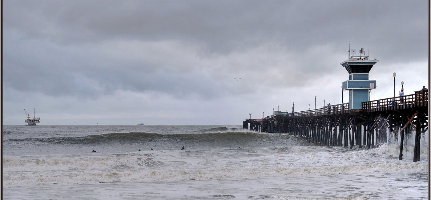 Image: PHOTO: A storm in Seal Beach, California. (photo via Flickr/tdlucas5000) 