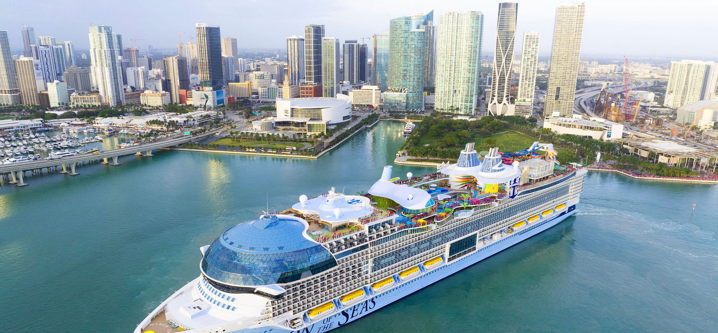 Image: Icon of the Seas arrives in Miami to prepare for its debut. (Photo Credit: Royal Caribbean)
