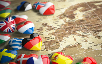 Map of Europe, Europe, map, travel, hearts