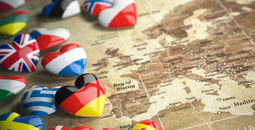 Map of Europe, Europe, map, travel, hearts