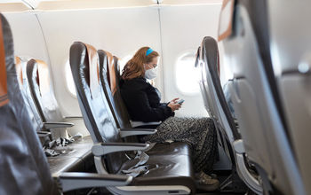 Passenger on nearly empty plane.
