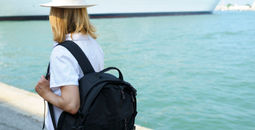 Woman Waiting for Cruise Ship