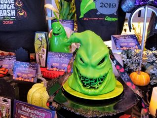 Oogie Boogie Bash exclusive collectible popcorn bucket and sipper