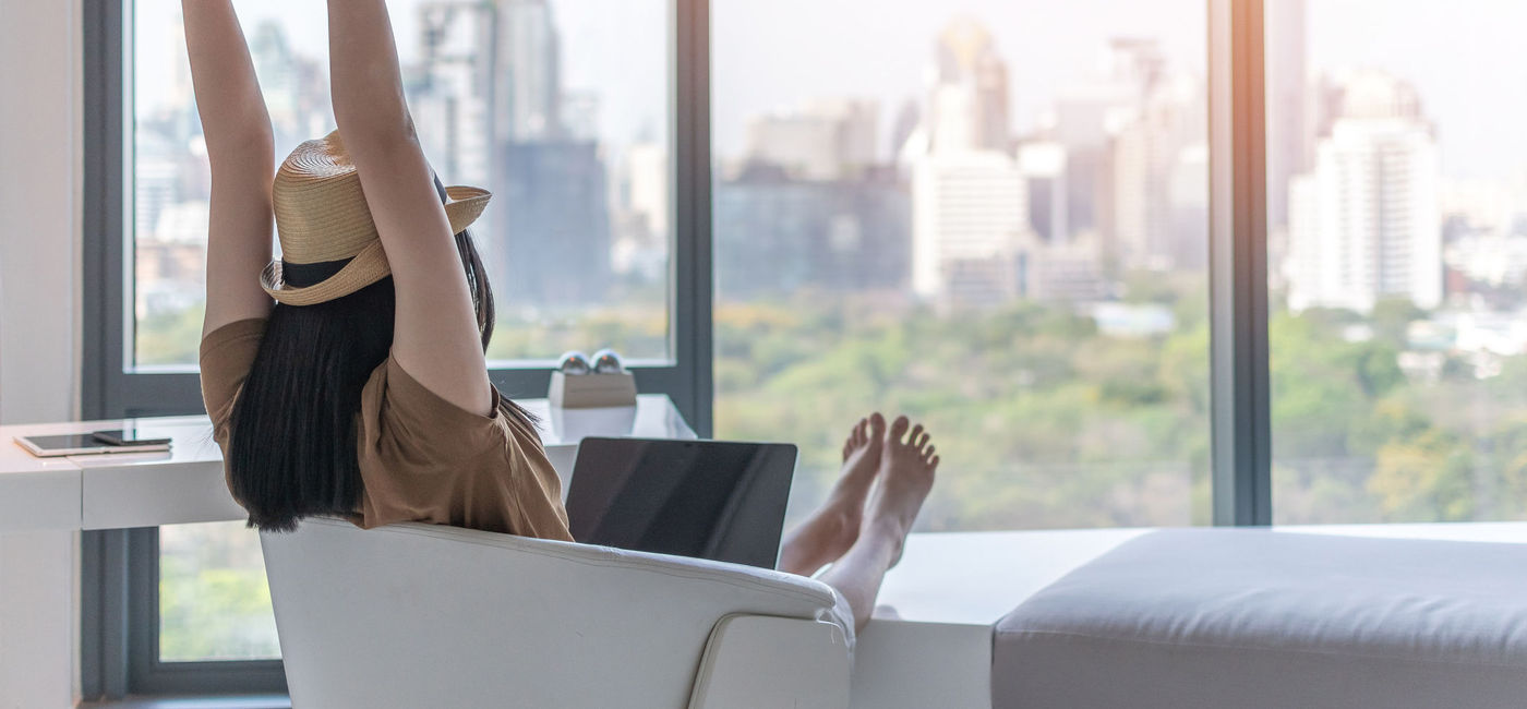 Image: PHOTO: Combining business travel with leisure time. (Photo via iStock/Getty Images Plus/Chinnapong)