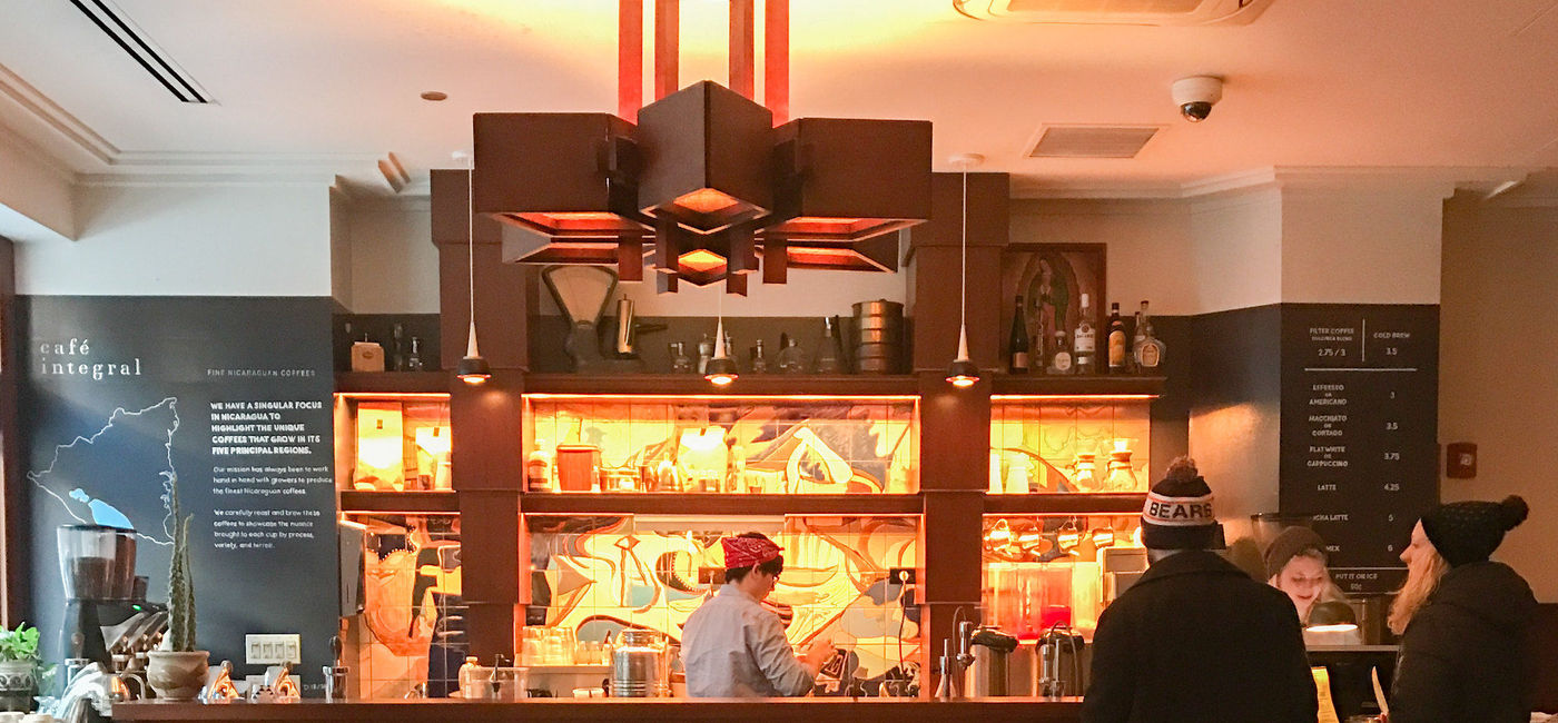 Image: PHOTO: Cafe Integral in the lobby at Freehand Chicago. (photo via Flickr / Lou Stejskal)