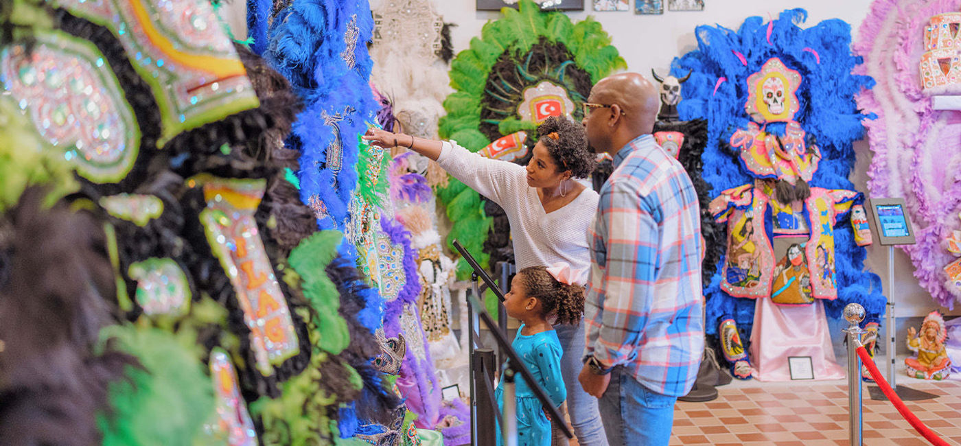 Image: Family Visiting Backstreet Cultural Museum by Justen Williams (Courtesy of New Orleans and Company) (Photo Credit: New Orleans & Company)