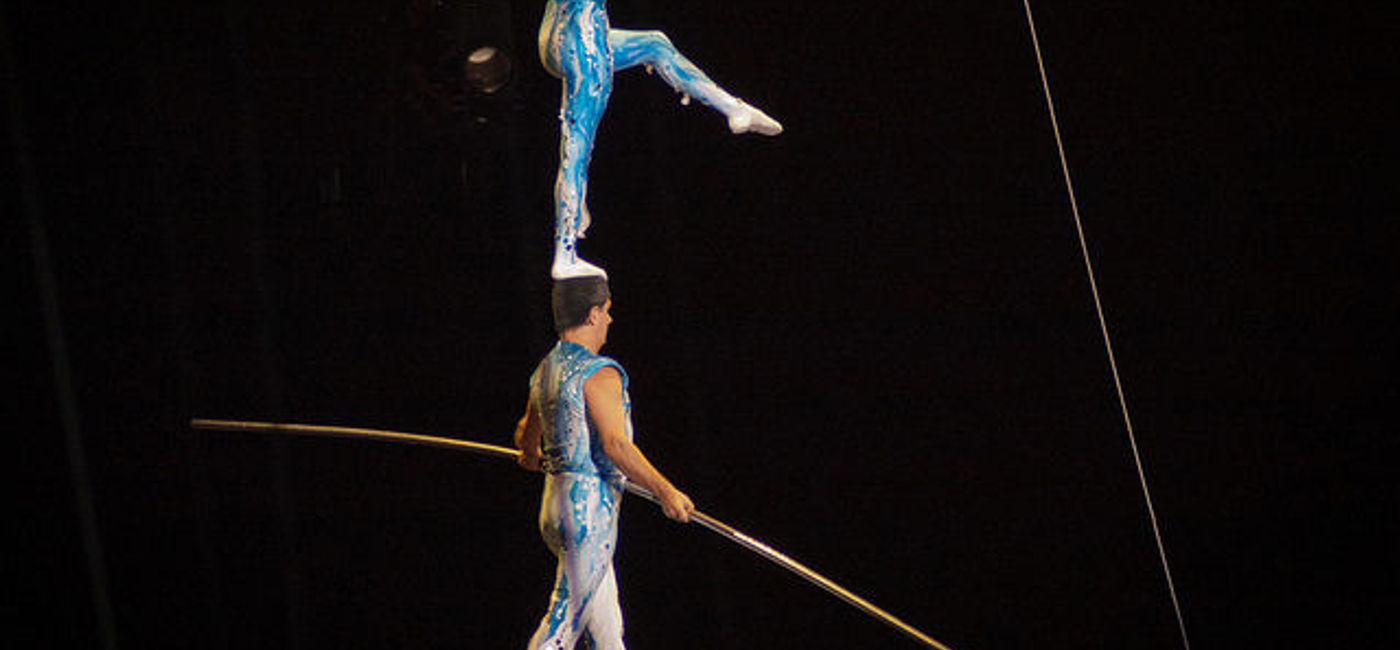 Image: <p>[IMAGECAPTION]PHOTO: A high-wire act performs at a  Ringling Bros. show. The traveling circus is ending its run in May. (Courtesy Flickr/Sarah Worthy)[/IMAGECAPTION]</p> ((Courtesy Flickr/Sarah Worthy))
