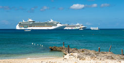 Cruise ships off of George Town, Cayman Islands