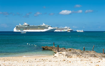 Cruise ships off of George Town, Cayman Islands