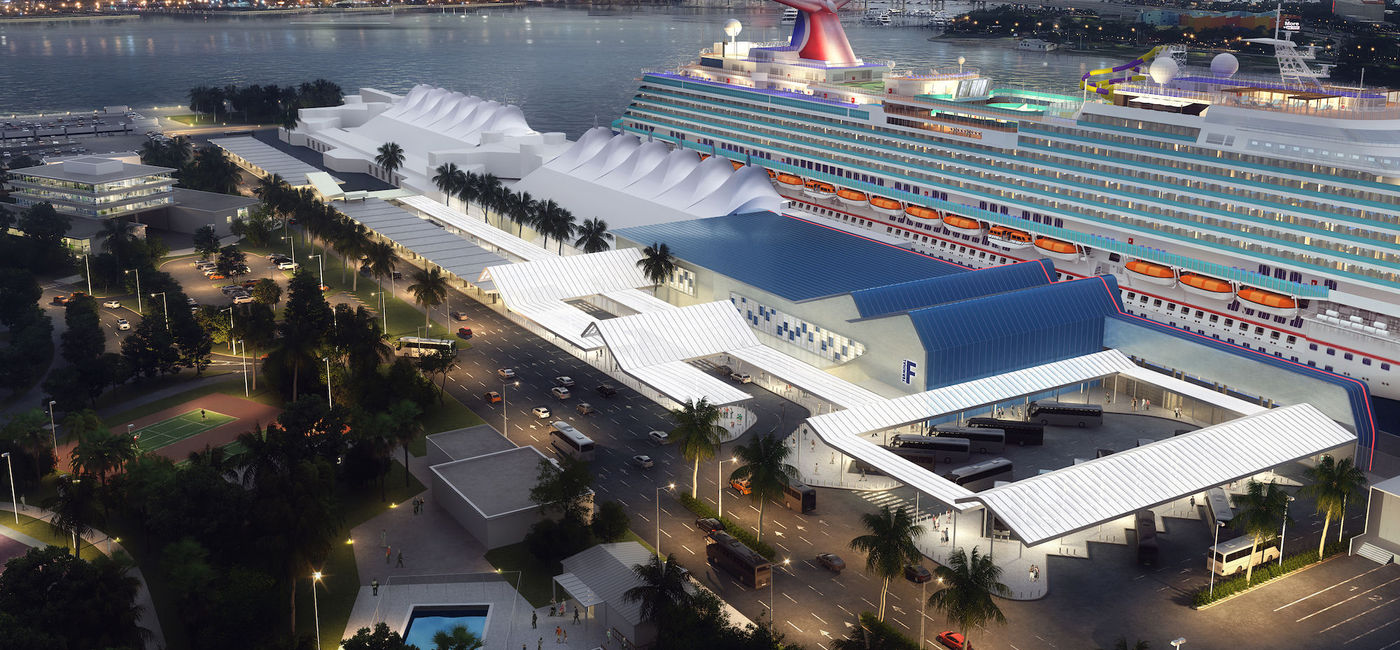Image: Rendering of Terminal F at Port Miami. (Photo courtesy of Carnival Cruise Line)