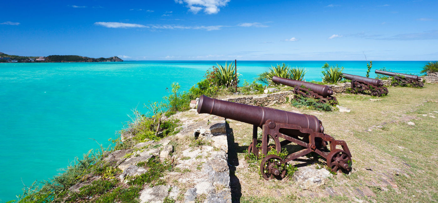 Image: PHOTO: Old cannons at Fort James in Antigua (Photo via MichaelUtech / iStock / Getty Images Plus) (MichaelUtech/iStock/Getty Images Plus)