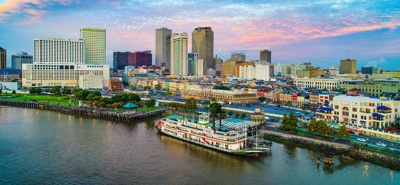 Image: Aerial view of Downtown New Orleans, Louisiana. (photo via Kruck20/iStock/Getty Images Plus)