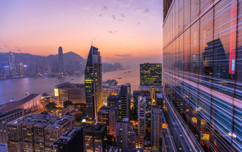 Hong Kong by night.