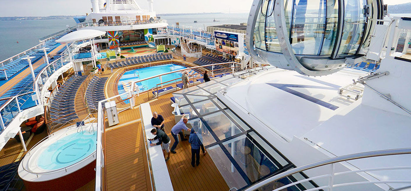 Image: PHOTO: Top deck of Anthem of the Seas, Royal Caribbean International. (photo by Jason Leppert)