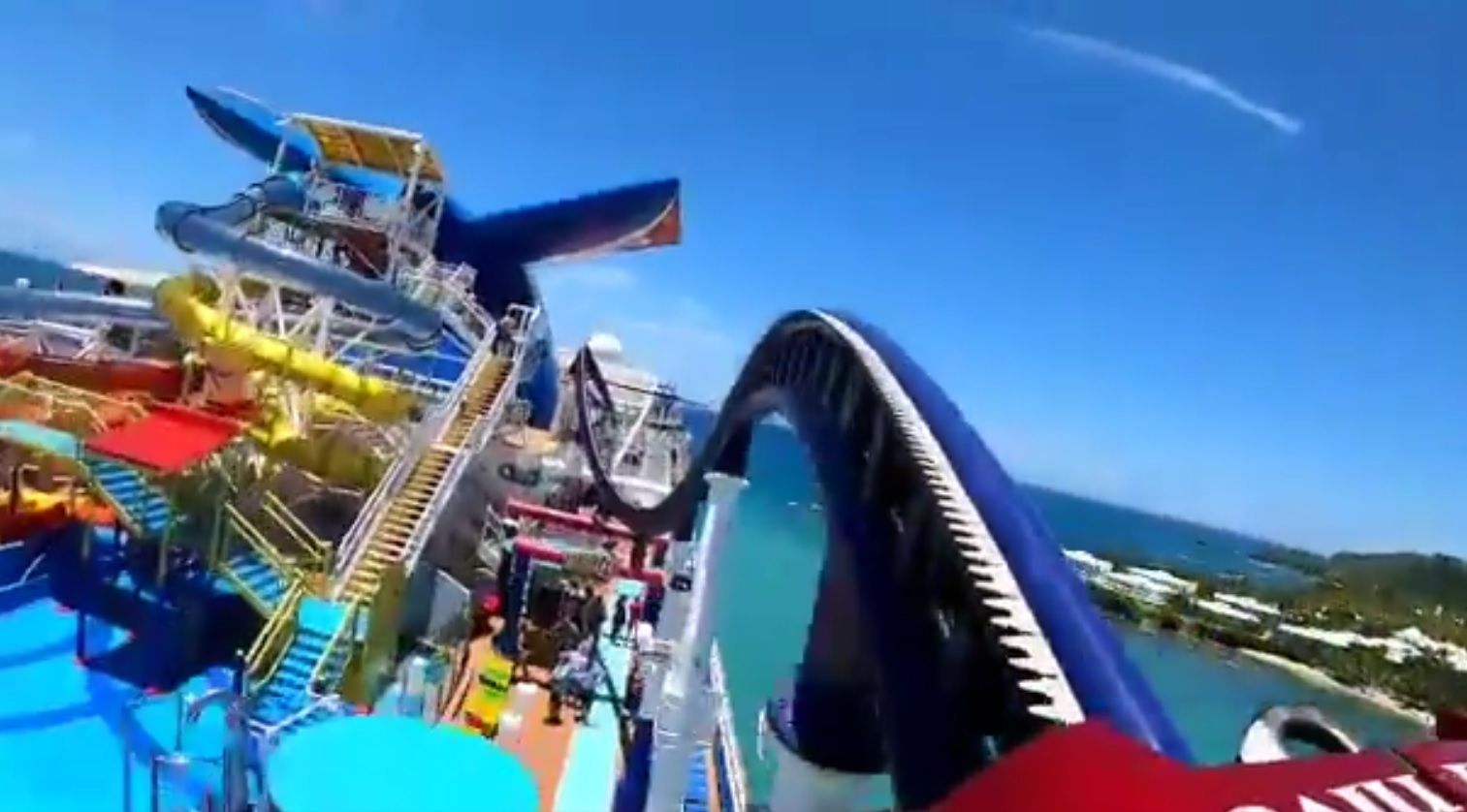 WATCH Rider POV for BOLT The First Roller Coaster at Sea