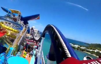 BOLT roller coaster on Carnival Cruise Line’s Mardi Gras.