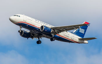 US Airways Airbus A320 approaching John F. Kennedy International Airport in New York